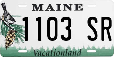 ME license plate 1103SR