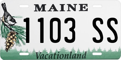 ME license plate 1103SS
