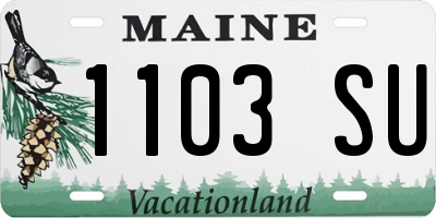 ME license plate 1103SU