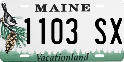 ME license plate 1103SX
