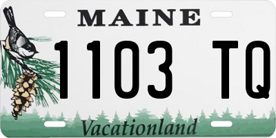 ME license plate 1103TQ
