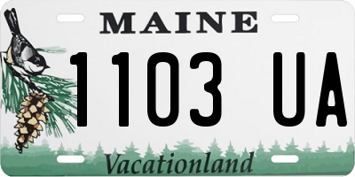 ME license plate 1103UA