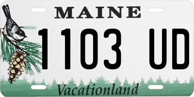 ME license plate 1103UD