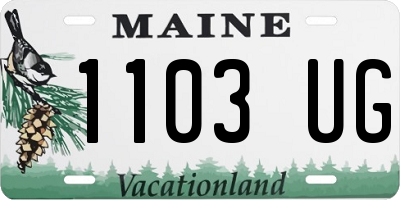ME license plate 1103UG