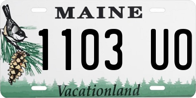 ME license plate 1103UO