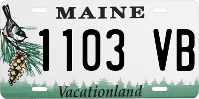ME license plate 1103VB
