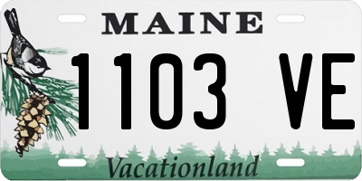 ME license plate 1103VE