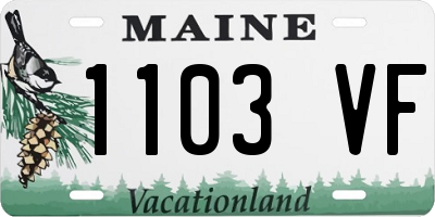 ME license plate 1103VF