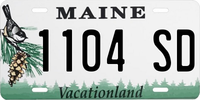ME license plate 1104SD