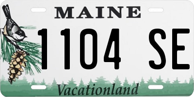 ME license plate 1104SE