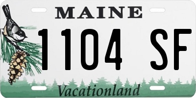 ME license plate 1104SF