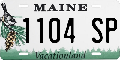 ME license plate 1104SP