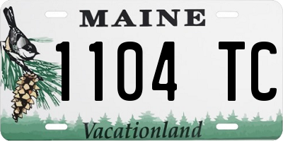 ME license plate 1104TC