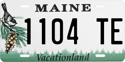 ME license plate 1104TE