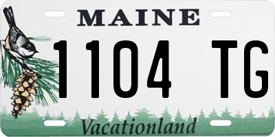 ME license plate 1104TG