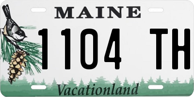 ME license plate 1104TH