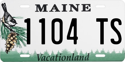 ME license plate 1104TS