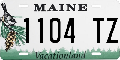 ME license plate 1104TZ