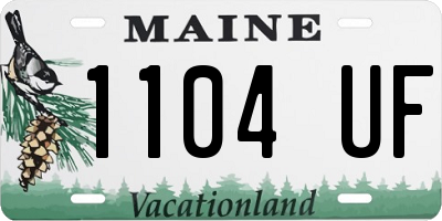 ME license plate 1104UF