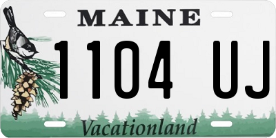 ME license plate 1104UJ