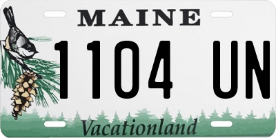 ME license plate 1104UN
