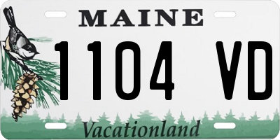ME license plate 1104VD