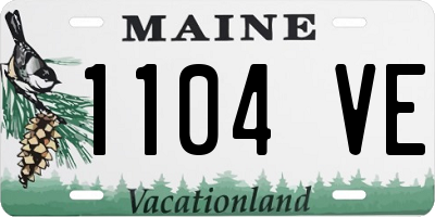 ME license plate 1104VE
