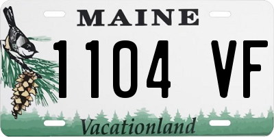 ME license plate 1104VF