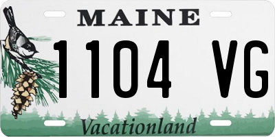 ME license plate 1104VG