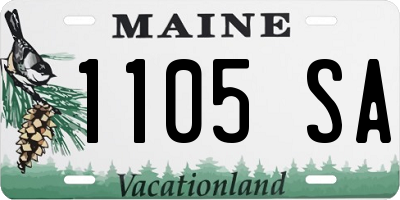 ME license plate 1105SA