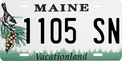 ME license plate 1105SN