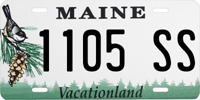 ME license plate 1105SS