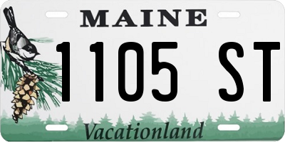 ME license plate 1105ST