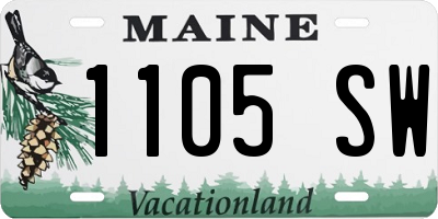 ME license plate 1105SW