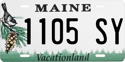 ME license plate 1105SY