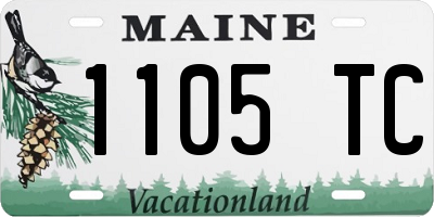 ME license plate 1105TC