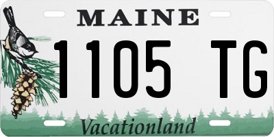 ME license plate 1105TG
