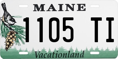 ME license plate 1105TI