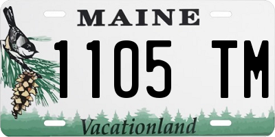 ME license plate 1105TM