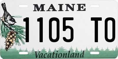 ME license plate 1105TO