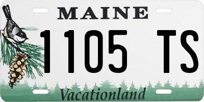 ME license plate 1105TS