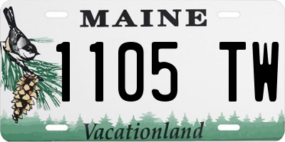 ME license plate 1105TW
