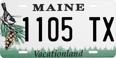 ME license plate 1105TX