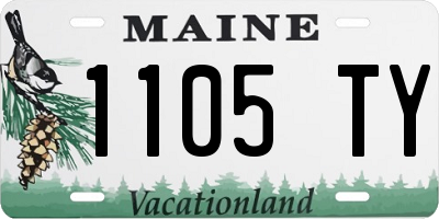 ME license plate 1105TY