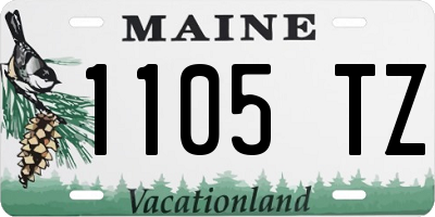 ME license plate 1105TZ