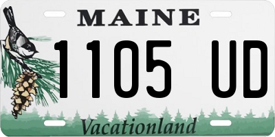 ME license plate 1105UD