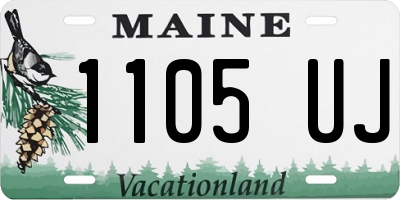 ME license plate 1105UJ