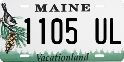 ME license plate 1105UL