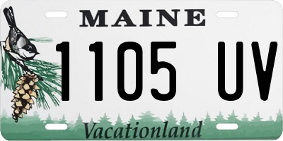 ME license plate 1105UV