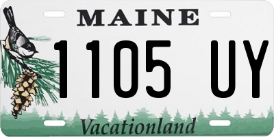 ME license plate 1105UY